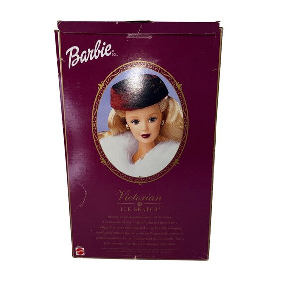 1996 Victorian Ice Skater Barbie Doll #27431, Special Edition Holiday Barbie - Picture 3 of 7